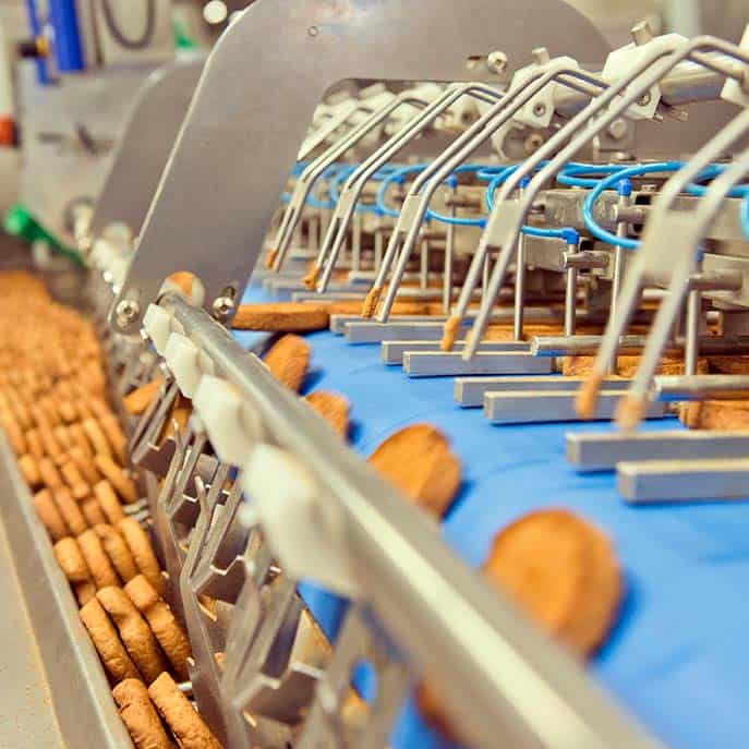 Bolletje losse beschuiten in machine